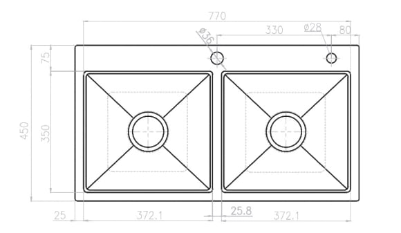 Chậu rửa bát thủ công AM8288